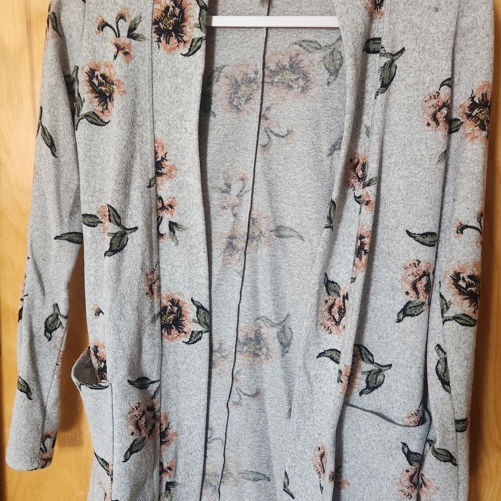 Floral Gray Sweater